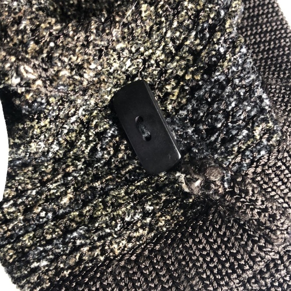 Sigrid Collection textured knit cardigan sweater faux mariboo collar eyelash M - Picture 10 of 11